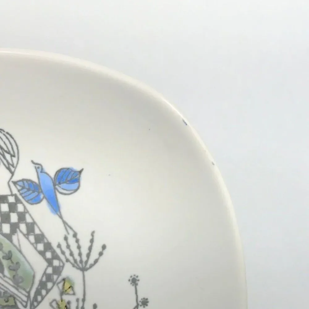 Stavangerflint Danish modern Man with the Mandolin Hand painted Plate, retro MCM - Picture 4 of 9